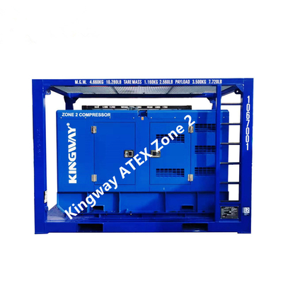 Επικυρωμένη ATEX ζώνη 2 260CFM αεροσυμπιεστής diesel T3 50Hz explosionproof