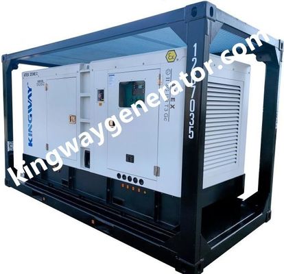 100KVA Ησυχός γεννήτης ντίζελ ζώνης ΙΙ που είναι ανθεκτικός σε έκρηξη και τοποθετείται στο DNV 2.7-1 για υπεράκτια πετρελαϊκά πεδία