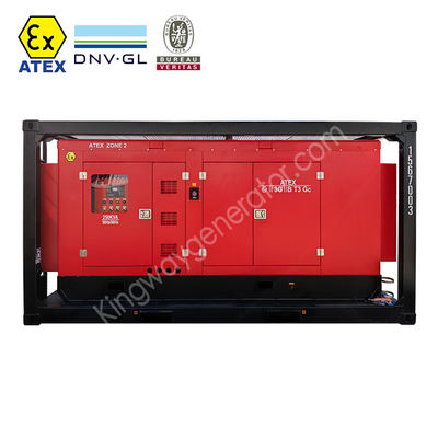 80KVA βαρύ φορτίο ATEX ζώνη 2 Offshore γεννήτρια που είναι τοποθετημένη στο DNV 2.7-1 Skid