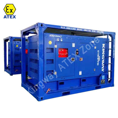 80KVA βαρύ φορτίο ATEX ζώνη 2 Offshore γεννήτρια που είναι τοποθετημένη στο DNV 2.7-1 Skid