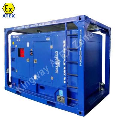 OEM Προσαρμοσμένο ATEX 3phase 200kw zone2 ανθεκτικό σε έκρηξη diesel generator set DNVGL 2.7-1 skid frame platform service engine