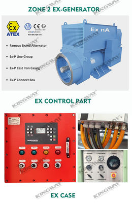 Ακτής πλατφόρμα ATEX ζώνη 2 32kw 40kva ζώνη1 ανθεκτικό σε έκρηξη diesel γεννήτρια σύνολο DNVGL 2.7-1 πλαίσιο ανύψωσης