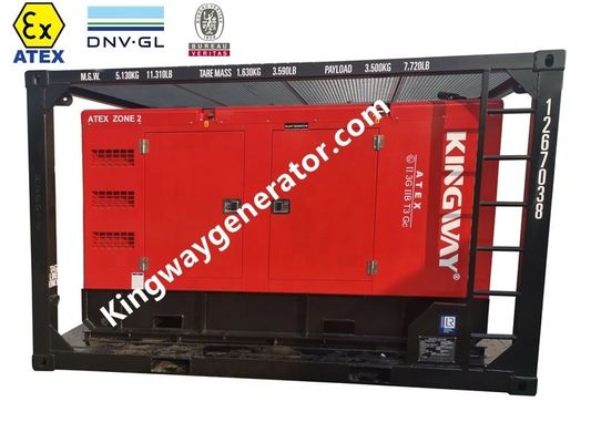 Πιστοποίηση ATEX3phase DNVGL 2.7-1 σκιτ φρέμα 120kw 150kva onshore offshore platform zone 2 γεννήτης