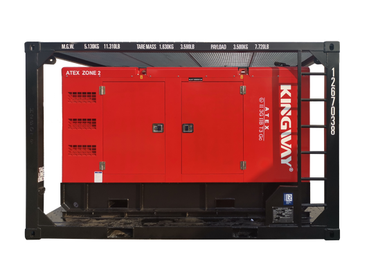 500KVA Kingway ATEX ζώνη 2 T3 Ησυχία αντιεκρήξεων γεννήτρια ντίζελ με πιστοποιημένο πλαίσιο ανύψωσης DNV
