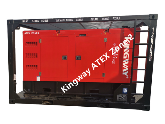 Επικυρωμένη ATEX ζώνη 2 ενσωματωμένο ανυψωτικό πλαίσιο συνόλου γεννητριών diesel 60KVA σιωπηλό