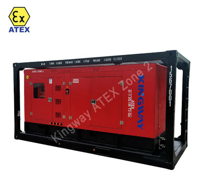 200kVA ATEX Ζώνη 2 γεννήτρια ντίζελ, θερμοκρασιακή τάξη T3, τοποθετημένη στο πλαίσιο κρούσης ανύψωσης DNV 2.7-1
