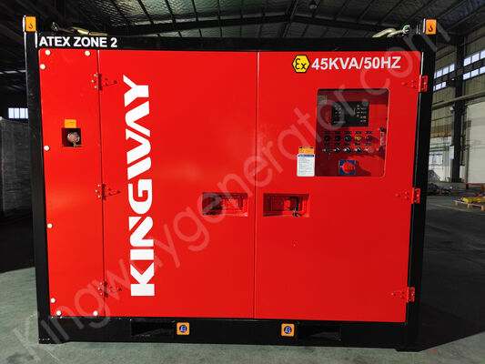 30KVA Kingway ATEX Ζώνη 2 Σύνθετος ήσυχος γεννήτης ντίζελ ασφαλή από έκρηξη με πλαίσιο ανύψωσης DNV